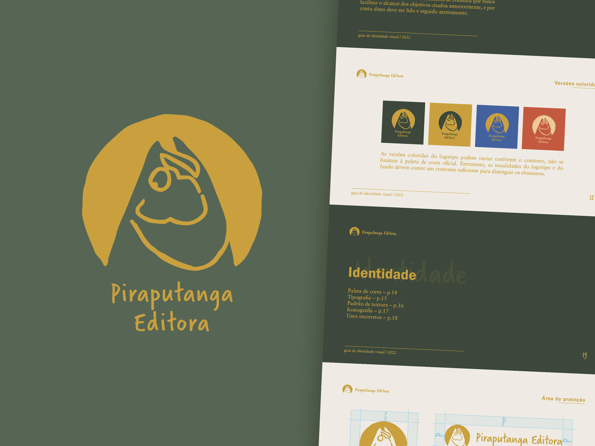 identidade visual criada para a Piraputanga Editora